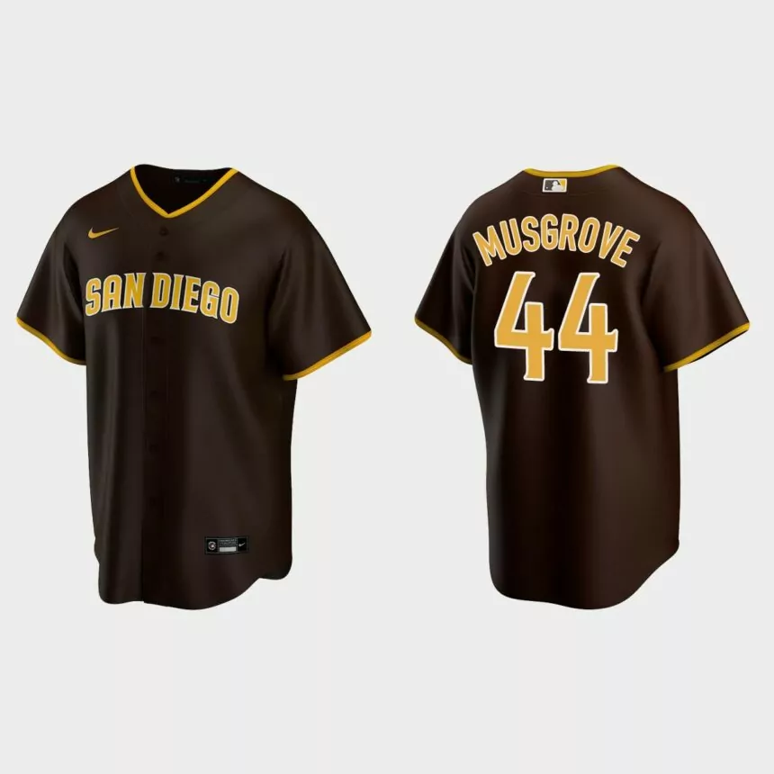 San Diego Padres #44 Joe Musgrove Replica Road Jersey – Brown