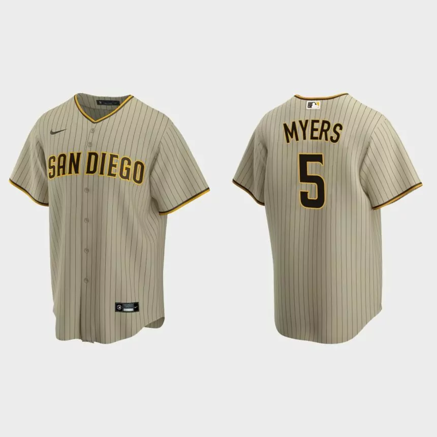San Diego Padres #5 Wil Myers Replica Alternate Jersey – Sand Brown