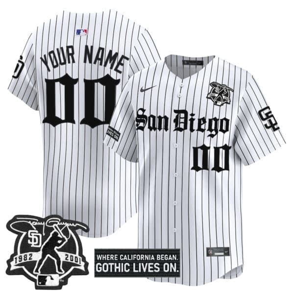 San Diego Padres ‘Gothic Edition’ Vapor Premier Limited Custom Jersey –    All Stitched