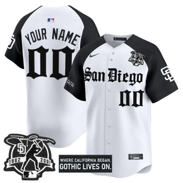San Diego Padres ‘Gothic Edition’ Vapor Premier Limited Custom Jersey – All   Stitched