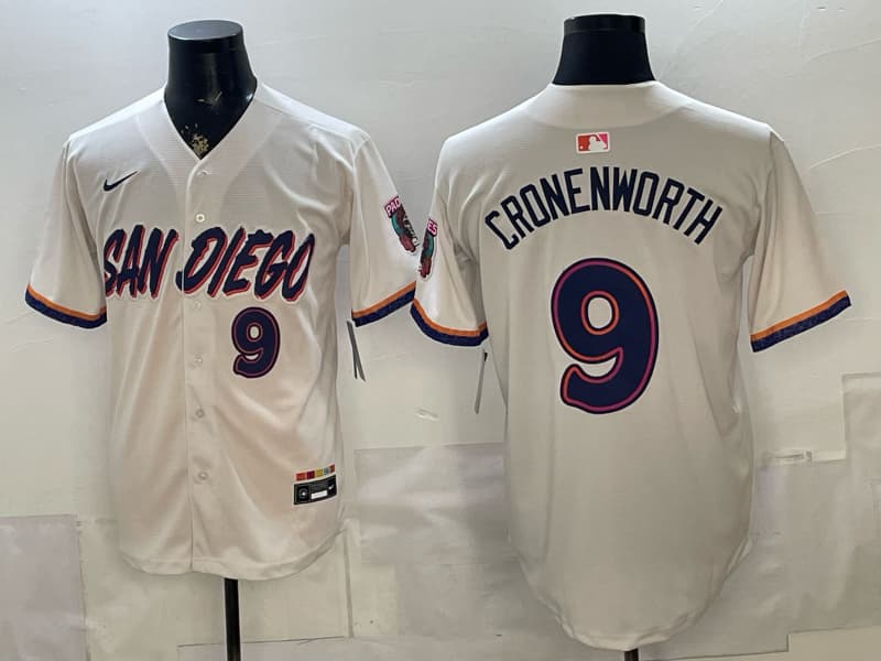 San Diego Padres 2026 City Connect Vapor Premier Limited Jersey V2   - All Stitched  9 CRONENWORTH