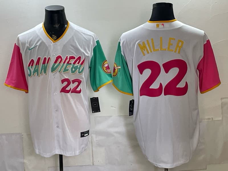 San Diego Padres 2026 City Connect Vapor Premier Limited Jersey V2 -   All Stitched 22 MILLER