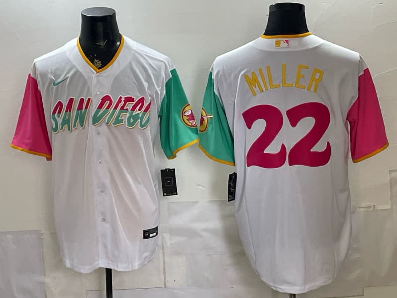 San Diego Padres 2026 City Connect Vapor Premier Limited Jersey V2 -  All Stitched 22 MILLER