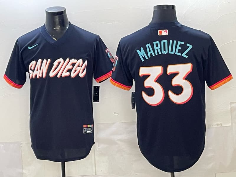 San Diego Padres 2026 City Connect Vapor Premier Limited Jersey V2 - All Stitched  33 marquez