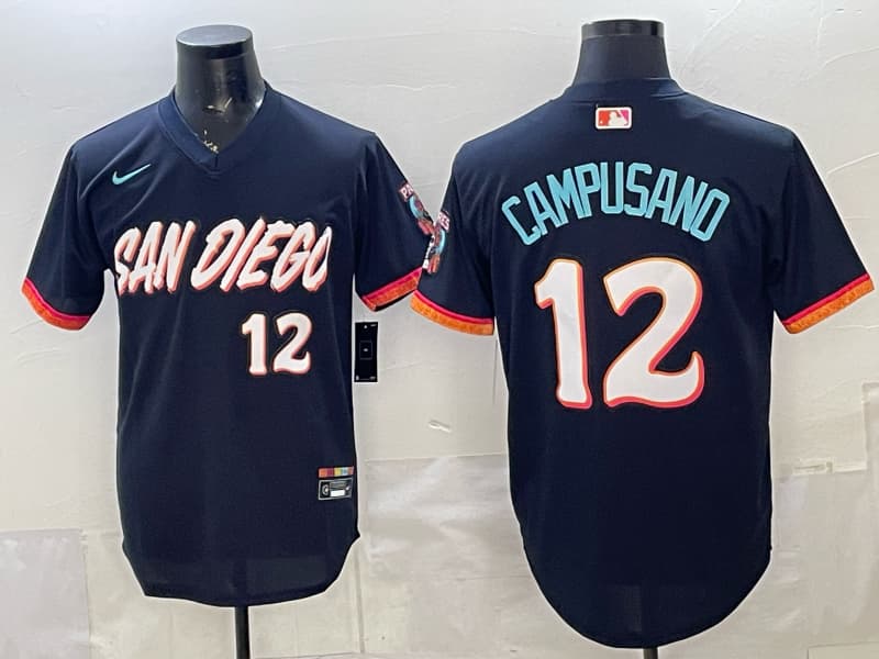 San Diego Padres 2026 City Connect Vapor Premier Limited Jersey V2 - All Stitched 12 campusano