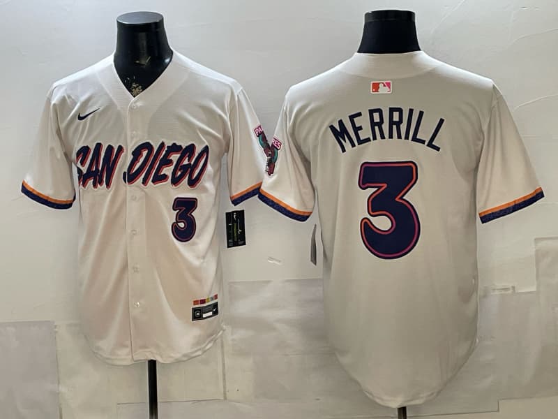 San Diego Padres 2026 City Connect Vapor Premier Limited Jersey V2 - All Stitched Jackson Merrill 3