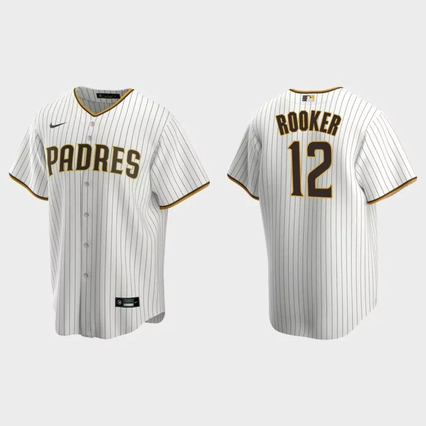 San Diego Padres Brent Rooker Replica Home Jersey – White Brown