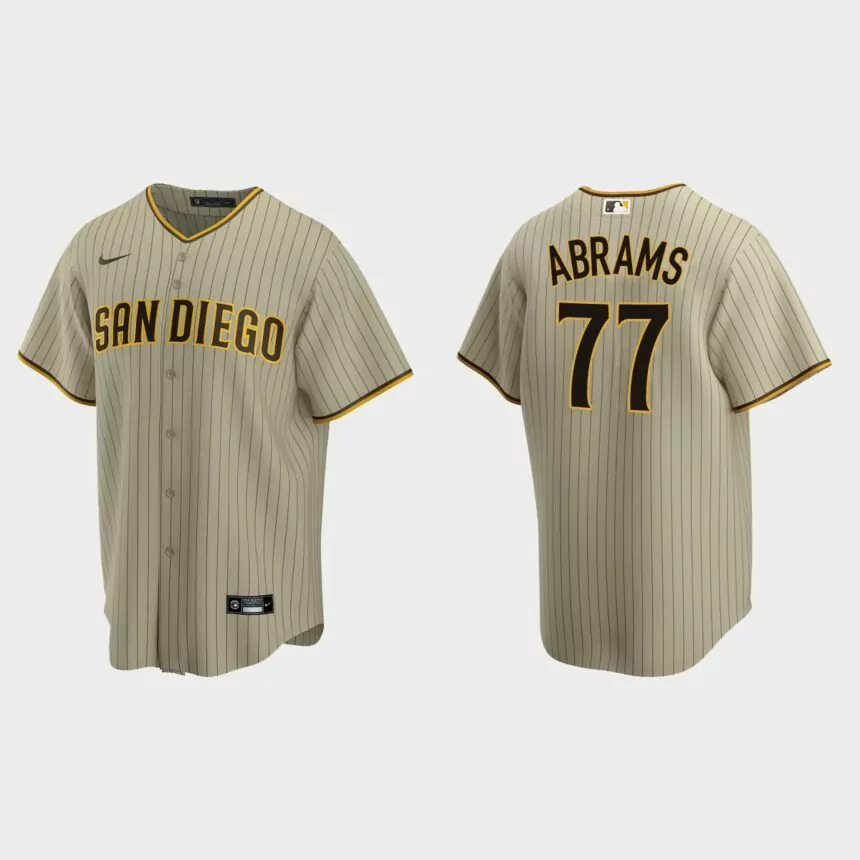 San Diego Padres CJ Abrams Replica Alternate Jersey – Sand Brown