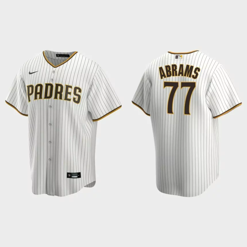 San Diego Padres CJ Abrams Replica Home Jersey – White Brown