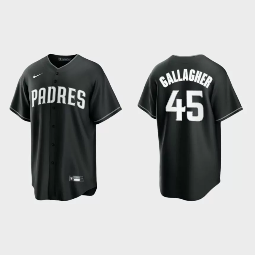 San Diego Padres Cam Gallagher Replica Official Jersey – Black White