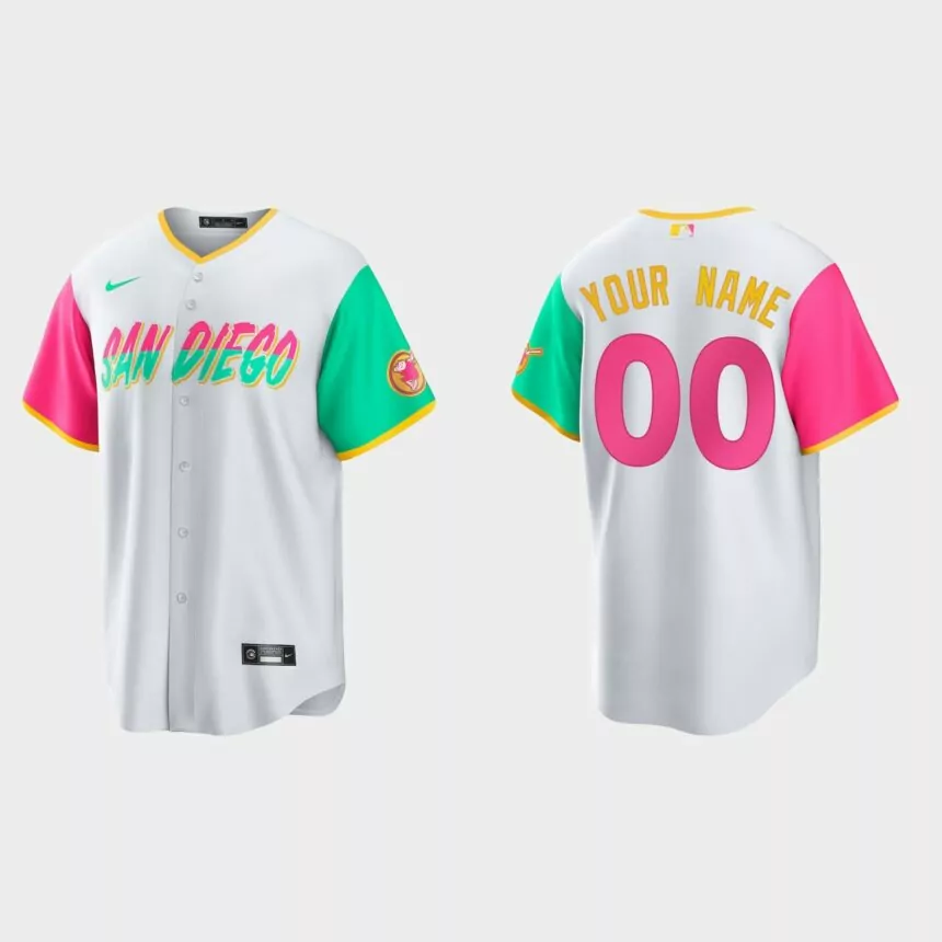 San Diego Padres Custom 2022 City Connect Replica Jersey – White