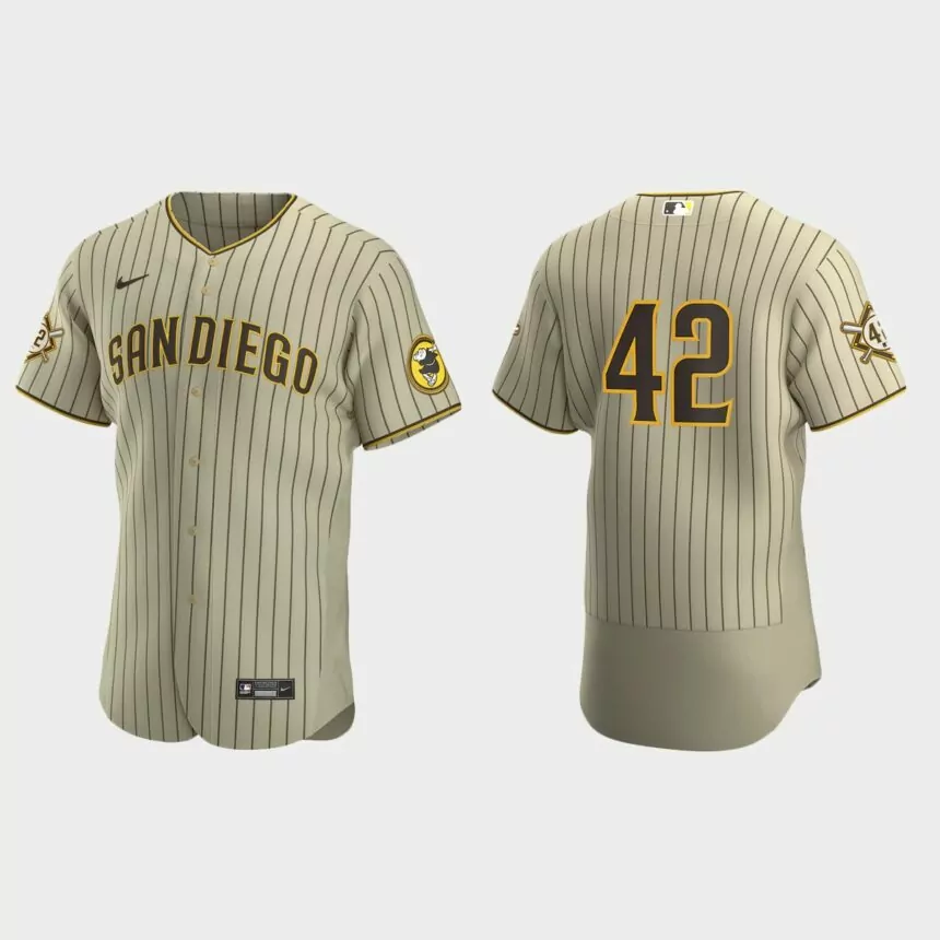 San Diego Padres Jackie Robinson Day Authentic Jersey – Sand Brown