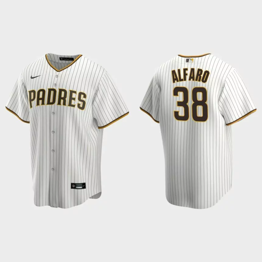 San Diego Padres Jorge Alfaro Replica Home Jersey – White Brown