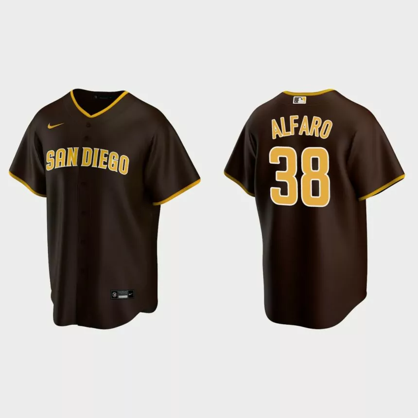 San Diego Padres Jorge Alfaro Replica Road Jersey – Brown
