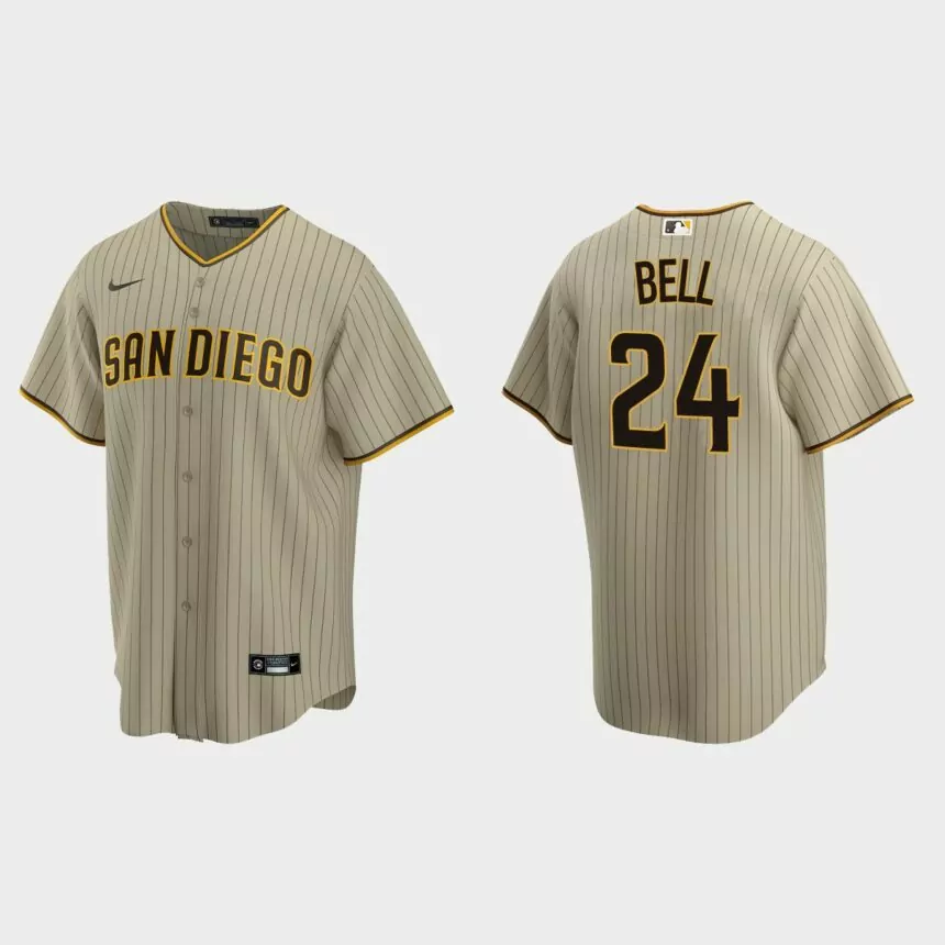 San Diego Padres Josh Bell Replica Alternate Jersey – Sand Brown