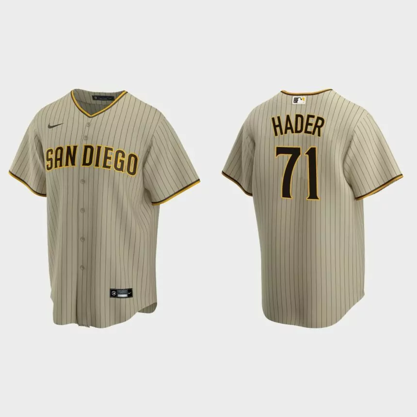 San Diego Padres Josh Hader Replica Alternate Jersey – Sand Brown