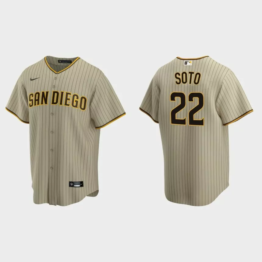 San Diego Padres Juan Soto Replica Alternate Jersey – Sand Brown