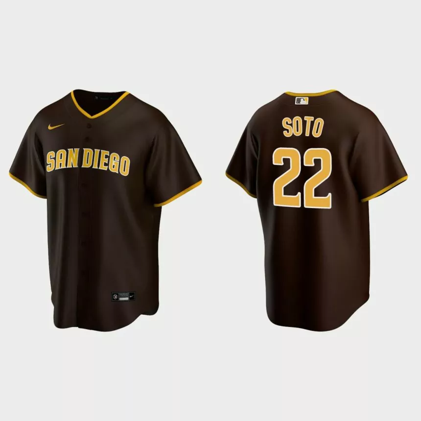 San Diego Padres Juan Soto Replica Road Jersey – Brown