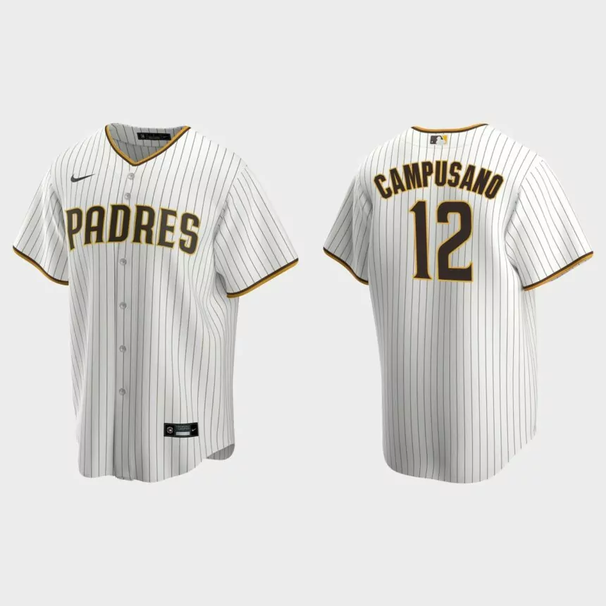 San Diego Padres Luis Campusano Replica Home Jersey – White Brown