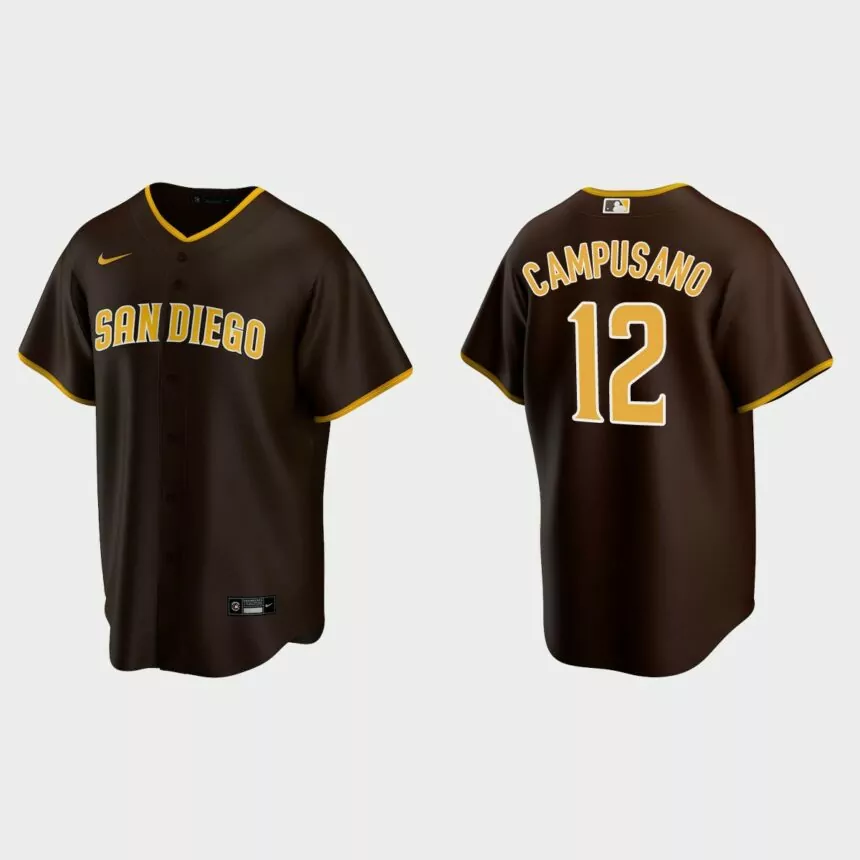 San Diego Padres Luis Campusano Replica Road Jersey – Brown