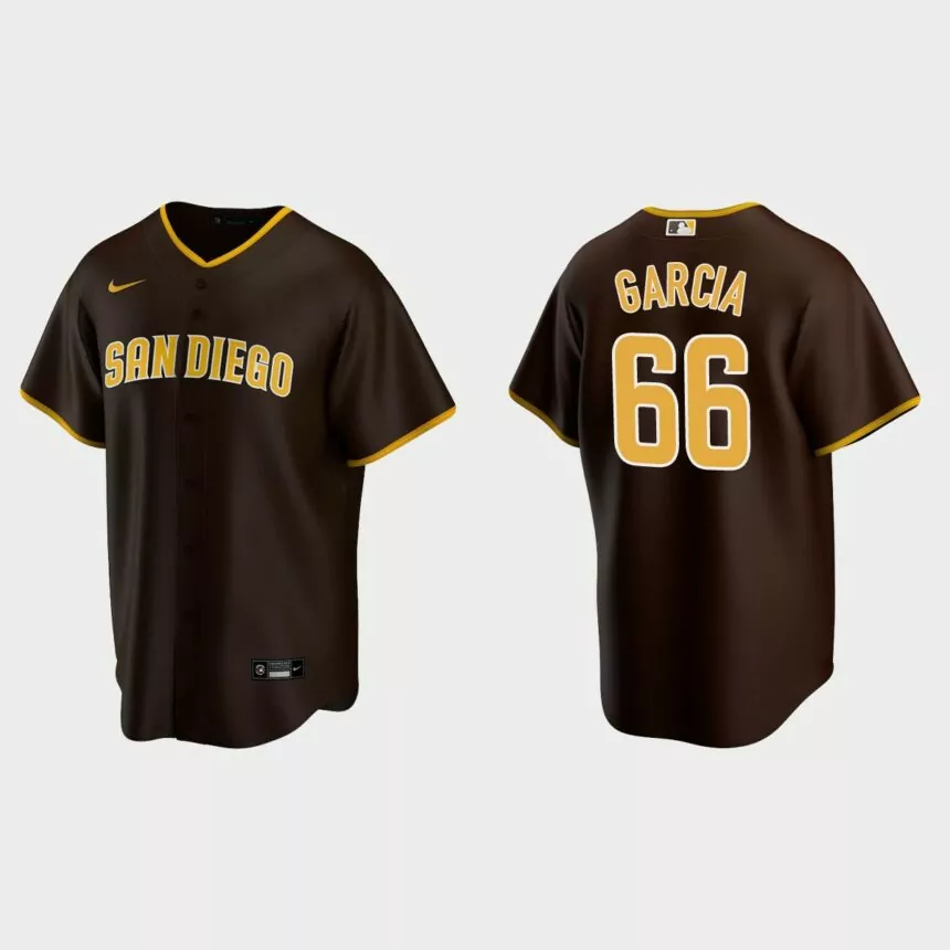 San Diego Padres Luis Garcia Replica Road Jersey – Brown