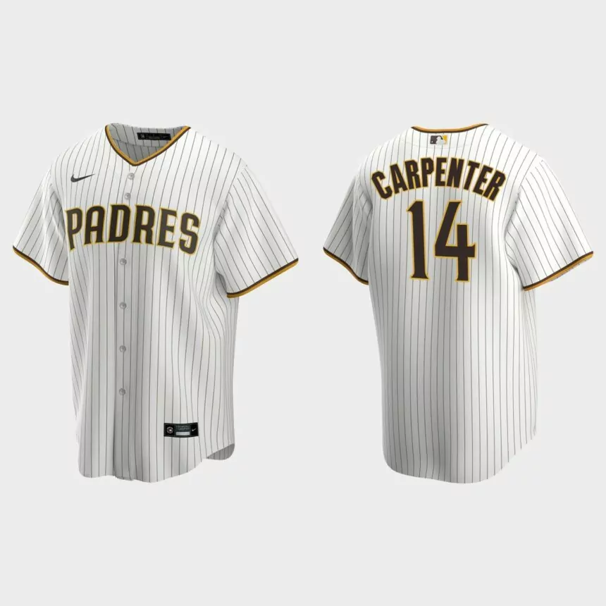 San Diego Padres Matt Carpenter Replica Home Jersey – White Brown