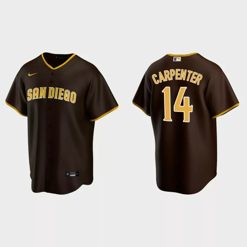 San Diego Padres Matt Carpenter Replica Road Jersey – Brown