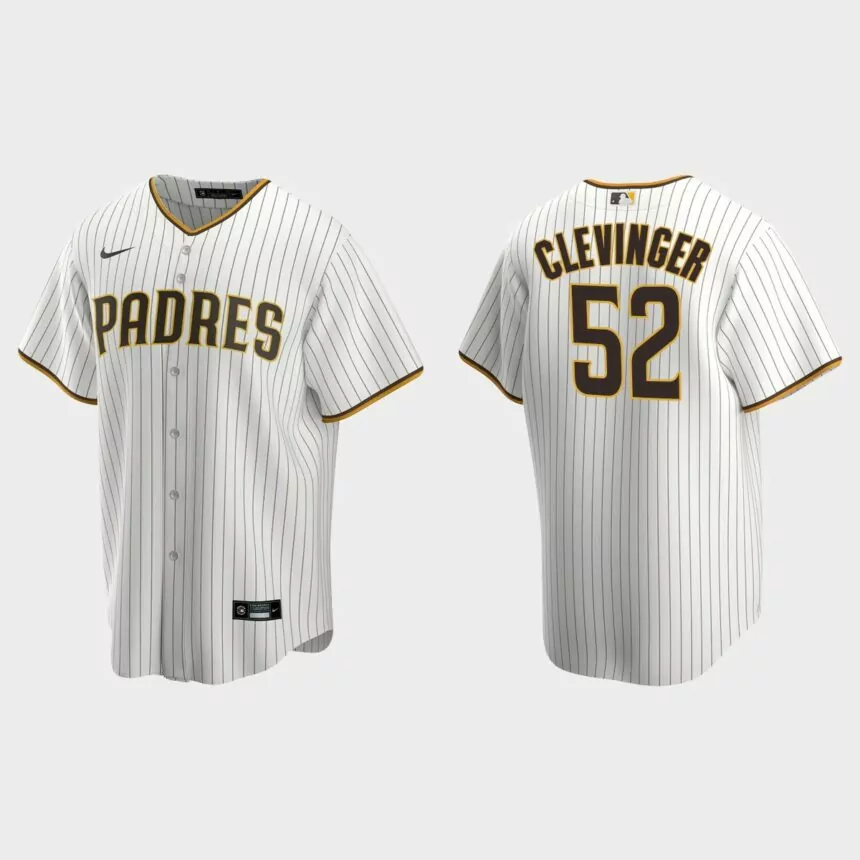San Diego Padres Mike Clevinger 2020 Home Replica Team Jersey – White