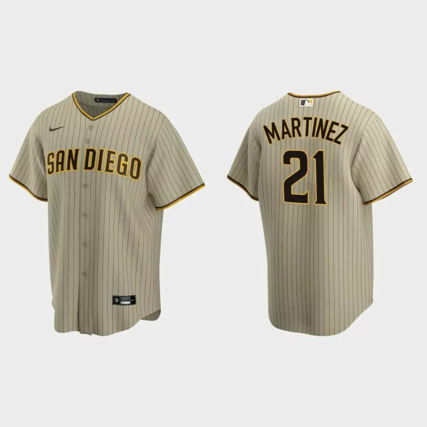 San Diego Padres Nick Martinez Replica Alternate Jersey – Sand Brown