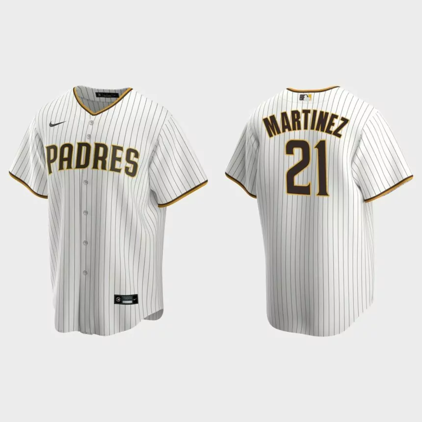 San Diego Padres Nick Martinez Replica Home Jersey – White Brown