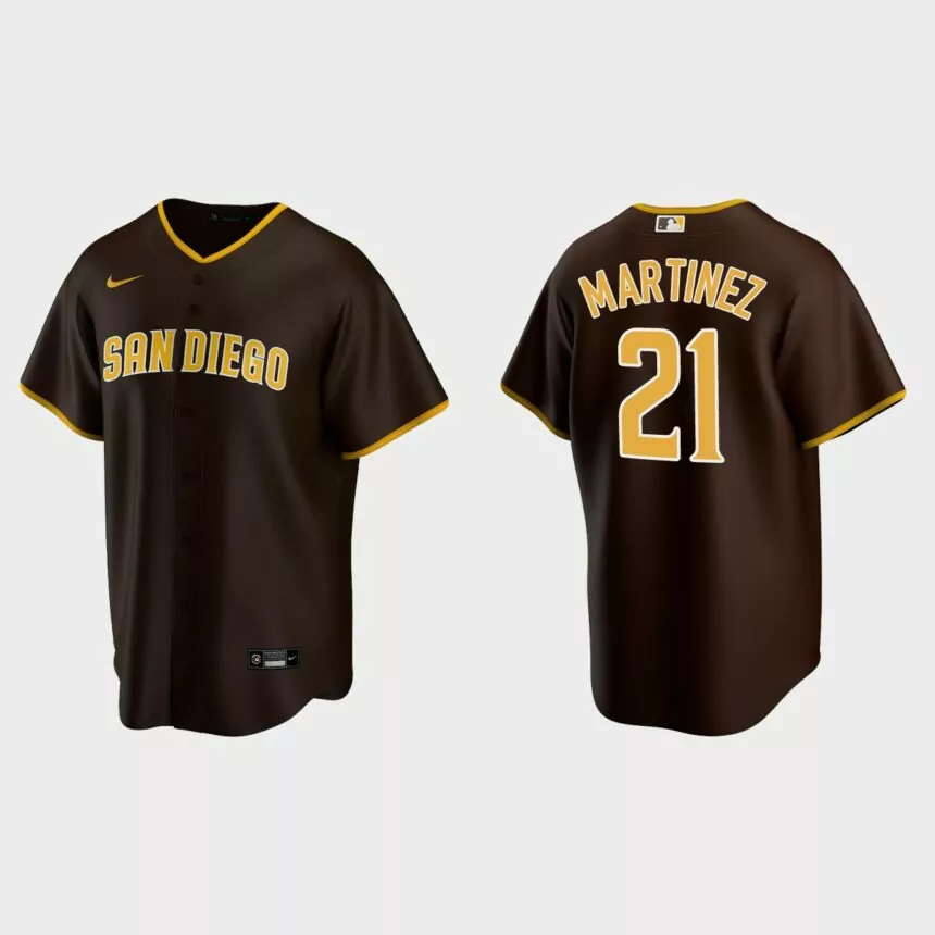 San Diego Padres Nick Martinez Replica Road Jersey – Brown