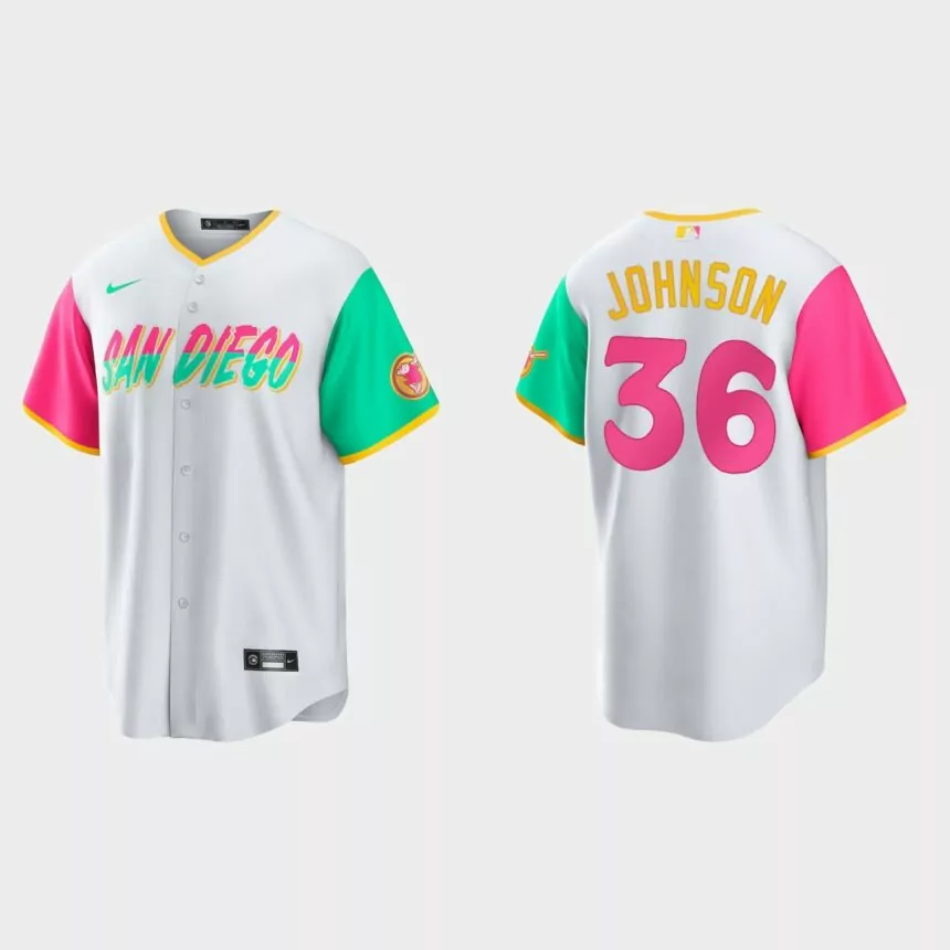 San Diego Padres Pierce Johnson 2022 City Connect Replica Jersey – White