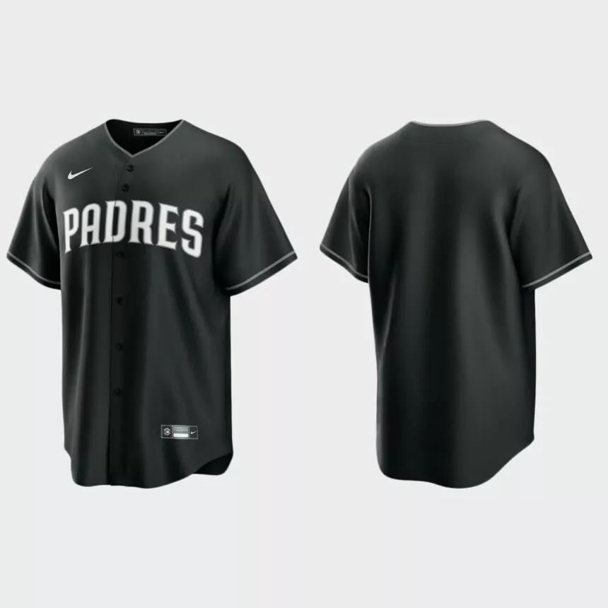 San Diego Padres Replica Team Jersey – Black White