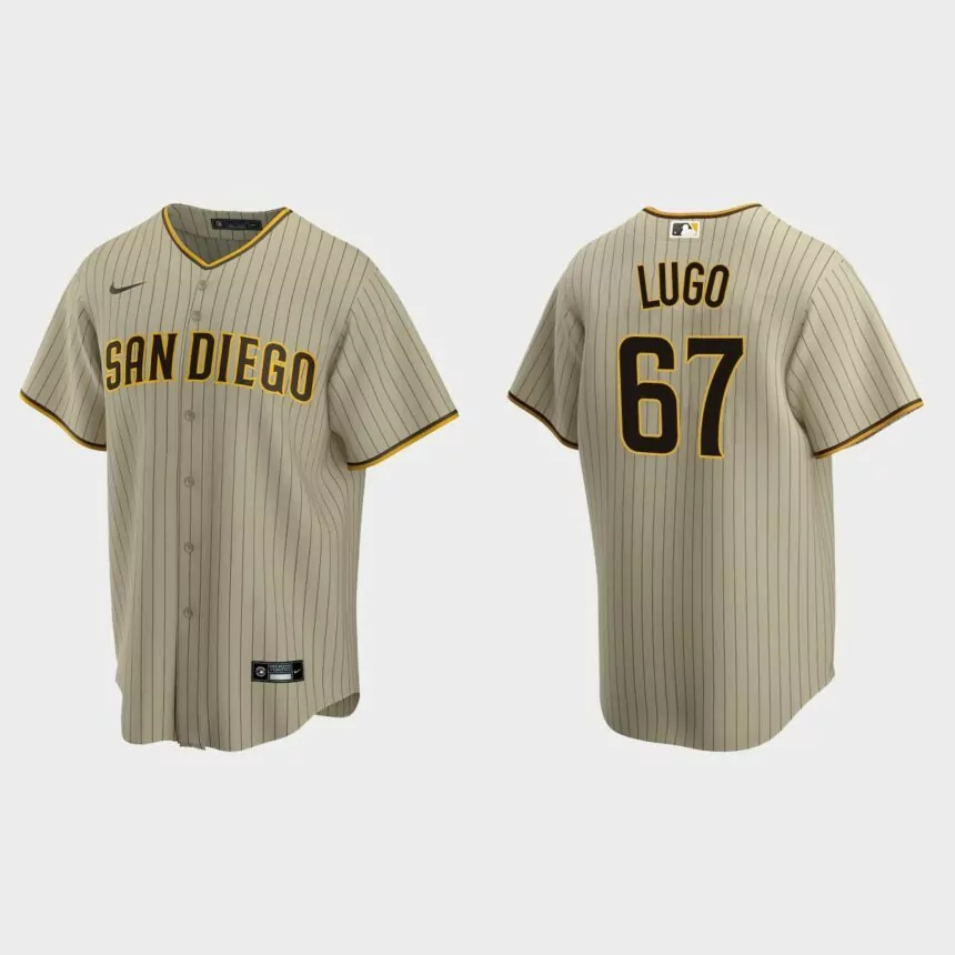 San Diego Padres Seth Lugo Replica Alternate Jersey – Sand Brown