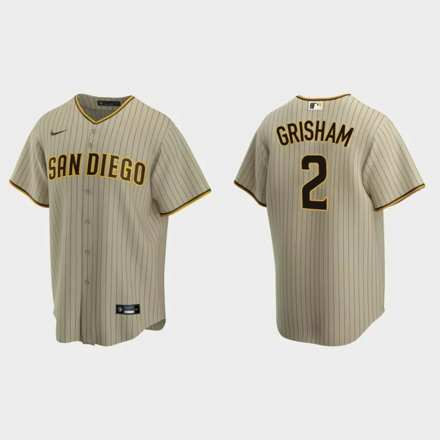 San Diego Padres Trent Grisham Replica Alternate Jersey – Sand Brown
