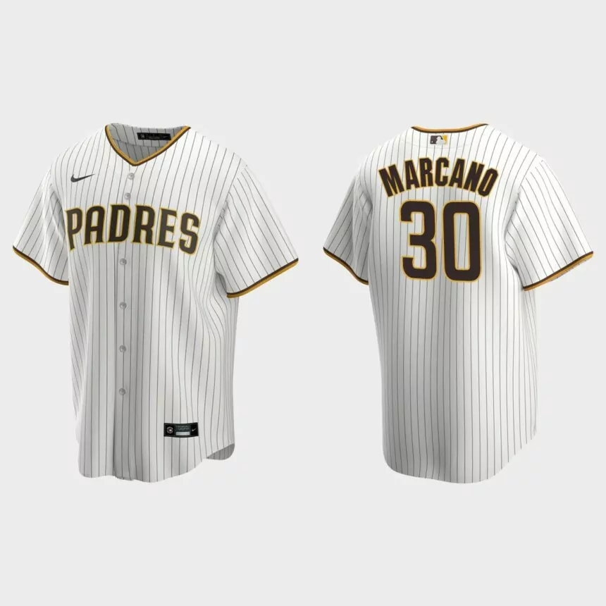 San Diego Padres Tucupita Marcano Replica Home Jersey – White Brown