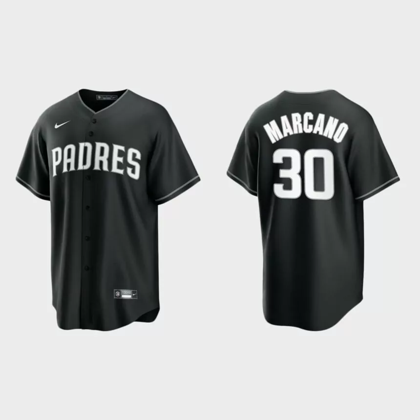 San Diego Padres Tucupita Marcano Replica Official Jersey – Black White