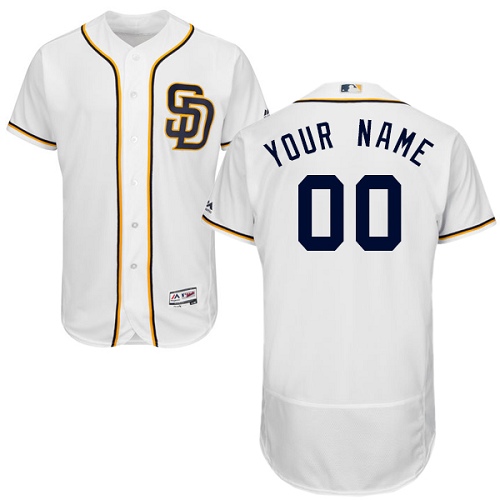 San Diego Padres White Men's Customized Flexbase Jersey