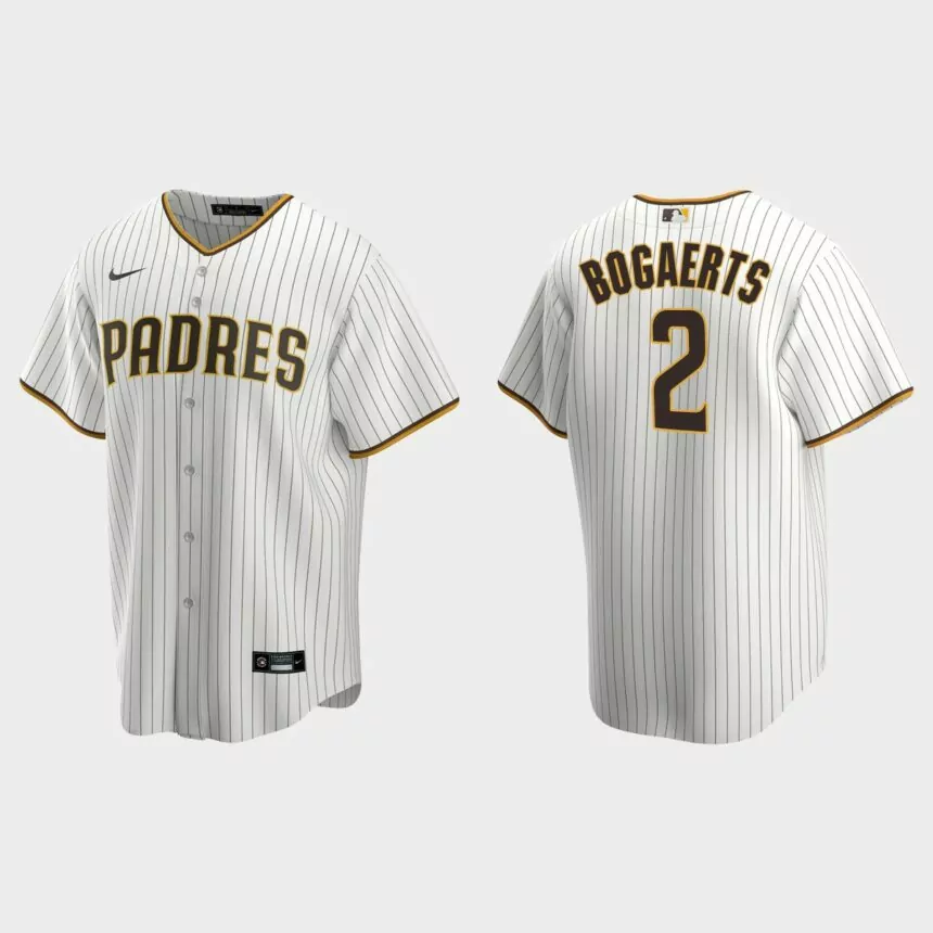 San Diego Padres Xander Bogaerts Replica Home Jersey – White Brown