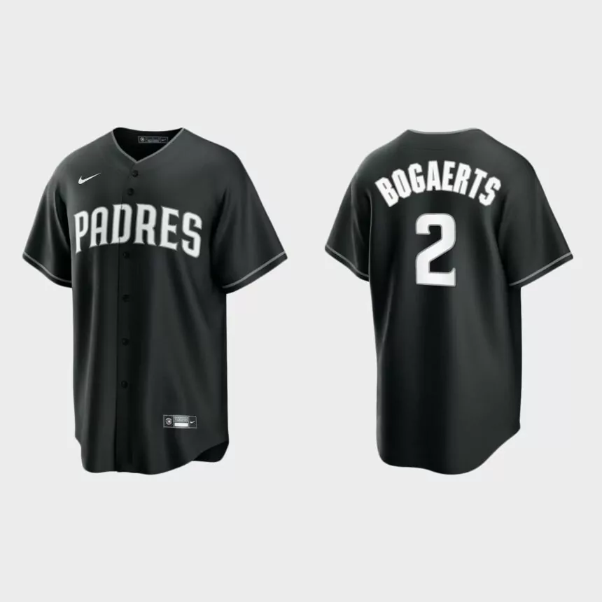 San Diego Padres Xander Bogaerts Replica Official Jersey – Black White