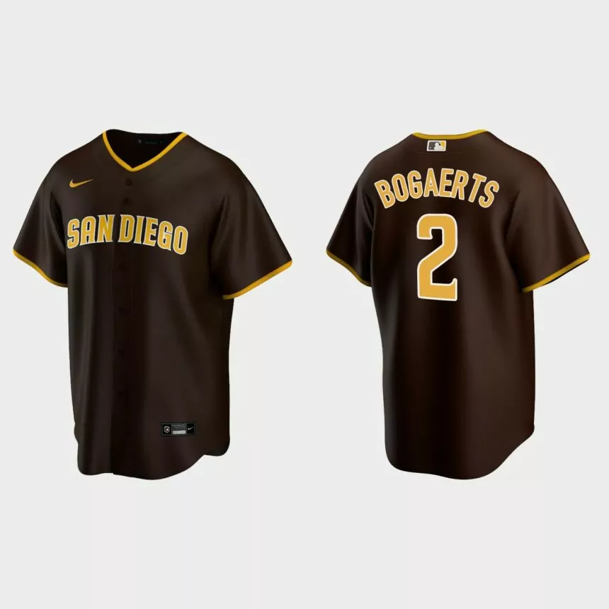 San Diego Padres Xander Bogaerts Replica Road Jersey – Brown