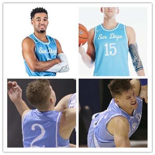 San Diego Toreros basketball jersey Blue