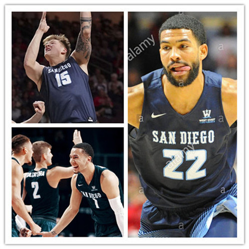 San Diego Toreros basketball jersey navy