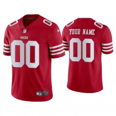 San Francisco 49ers #00 Custom Scarlet 2022-23 Vapor Limited Jersey