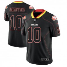 San Francisco 49ers #10 Jimmy Garoppolo 2018 Lights Out Color Rush Limited Black Jersey