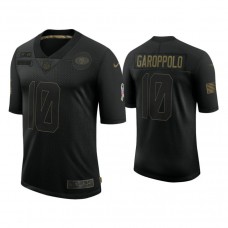 San Francisco 49ers #10 Jimmy Garoppolo Black 2020 Salute to Service Limited Jersey