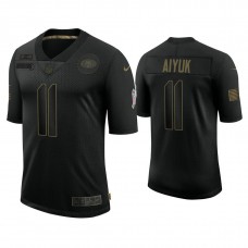 San Francisco 49ers #11 Brandon Aiyuk Black 2020 Salute to Service Limited Jersey