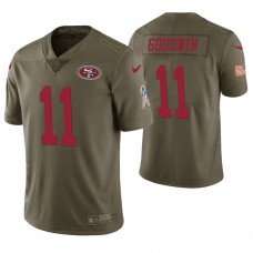San Francisco 49ers #11 Marquise Goodwin Olive Salute to Service Jersey