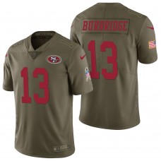 San Francisco 49ers #13 Aaron Burbridge Olive 2017 Salute to Service Limited Jersey