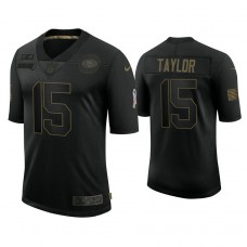 San Francisco 49ers #15 Trent Taylor Black 2020 Salute to Service Limited Jersey